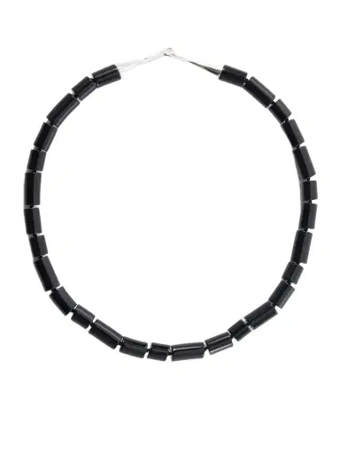 LIÉ STUDIO The Sadie Sterling Silver Onyx Beaded Necklace | Thumbnail 1 LIÉ STUDIO The Sadie Sterling Silver Onyx Beaded Necklace | Thumbnail 1