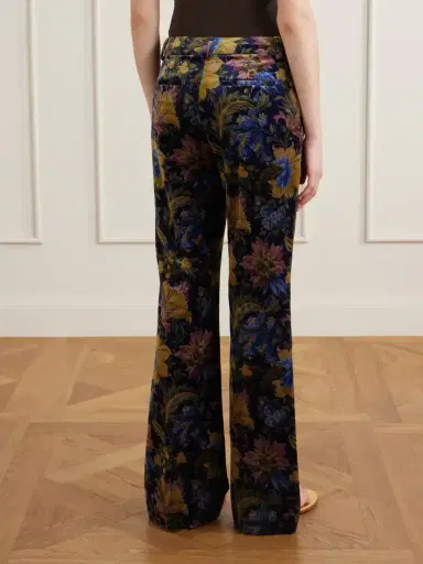 Etro Printed Cotton-blend Velvet Flared Pants | Thumbnail 4 Etro Printed Cotton-blend Velvet Flared Pants | Thumbnail 4