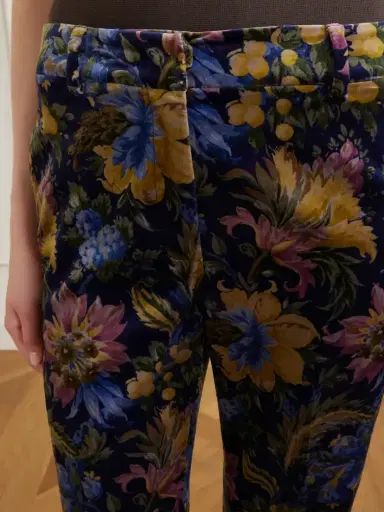 Etro Printed Cotton-blend Velvet Flared Pants | Thumbnail 5 Etro Printed Cotton-blend Velvet Flared Pants | Thumbnail 5