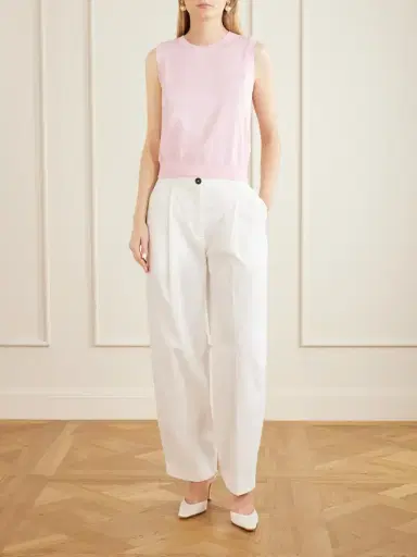 Carolina Herrera Ribbed Silk And Cotton-blend Vest | Thumbnail 2