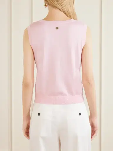Carolina Herrera Ribbed Silk And Cotton-blend Vest | Thumbnail 3