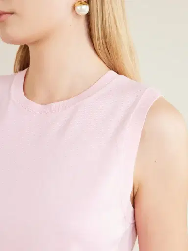 Carolina Herrera Ribbed Silk And Cotton-blend Vest | Thumbnail 4