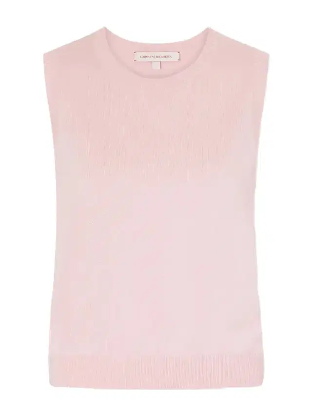 Carolina Herrera Ribbed Silk And Cotton-blend Vest