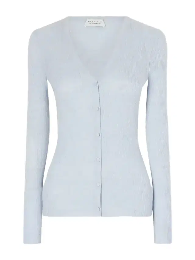 Gabriela Hearst Aiste Ribbed Cashmere, Silk And Hemp-blend Cardigan