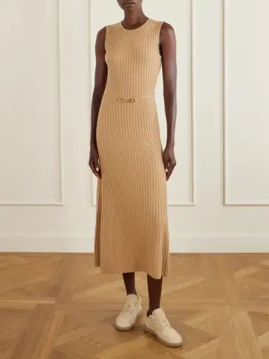 Gabriela Hearst Meier Belted Ribbed Wool And Cashmere Midi Dress | Thumbnail 2 Gabriela Hearst Meier Belted Ribbed Wool And Cashmere Midi Dress | Thumbnail 2