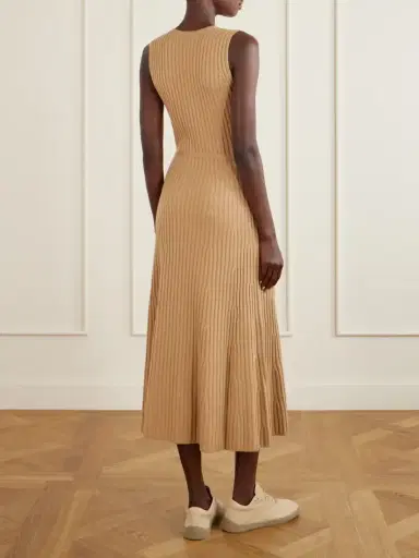 Gabriela Hearst Meier Belted Ribbed Wool And Cashmere Midi Dress | Thumbnail 3 Gabriela Hearst Meier Belted Ribbed Wool And Cashmere Midi Dress | Thumbnail 3