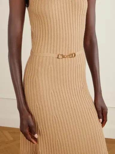 Gabriela Hearst Meier Belted Ribbed Wool And Cashmere Midi Dress | Thumbnail 4 Gabriela Hearst Meier Belted Ribbed Wool And Cashmere Midi Dress | Thumbnail 4