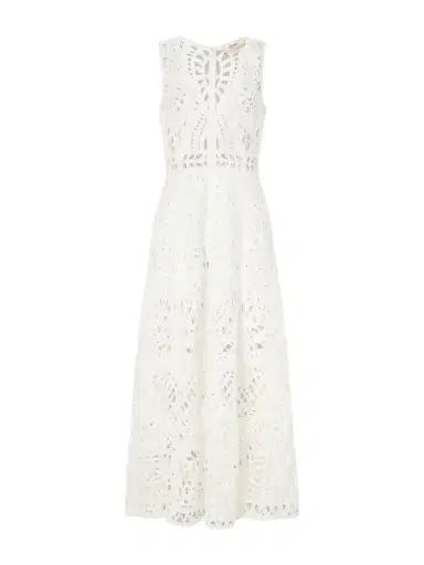 Emporio Sirenuse Vivienne Brisé Cut-out Cotton Midi Dress | Thumbnail 1 Emporio Sirenuse Vivienne Brisé Cut-out Cotton Midi Dress | Thumbnail 1