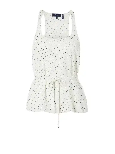 Theory Belted Halterneck Polka-dot Tank | Thumbnail 1