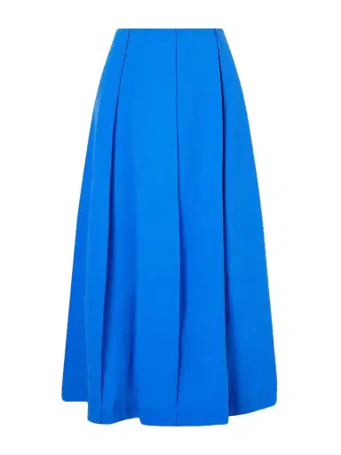 Theory Pleated Silk-blend Crepe Midi Skirt | Thumbnail 1 Theory Pleated Silk-blend Crepe Midi Skirt | Thumbnail 1