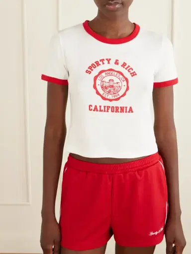 Sporty & Rich Printed Cotton-jersey T-shirt | Thumbnail 3 Sporty & Rich Printed Cotton-jersey T-shirt | Thumbnail 3