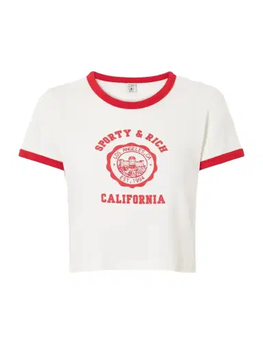 Sporty & Rich Printed Cotton-jersey T-shirt | Thumbnail 1 Sporty & Rich Printed Cotton-jersey T-shirt | Thumbnail 1