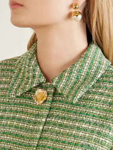 Carolina Herrera Cotton-blend Tweed Jacket | Thumbnail 4