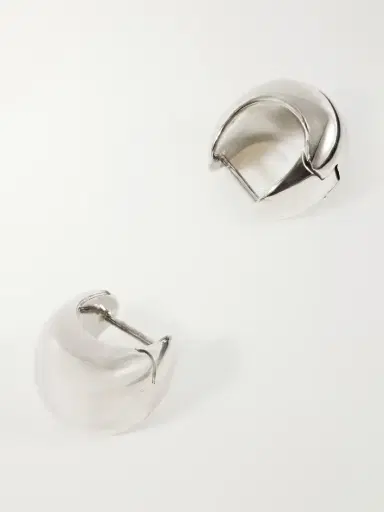 LIÉ STUDIO The Violet Sterling Silver Hoop Earrings | Thumbnail 3