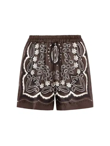 Nili Lotan Frances Bandana-print Silk-twill Shorts | Thumbnail 1