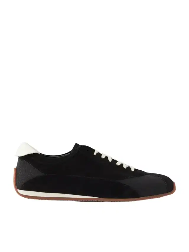 Berenices Leather-trimmed Suede And Canvas Sneakers