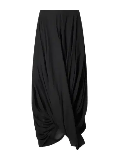 TOTEME Cocoon Draped Lyocell And Organic Cotton-blend Maxi Skirt | Thumbnail 1 TOTEME Cocoon Draped Lyocell And Organic Cotton-blend Maxi Skirt | Thumbnail 1