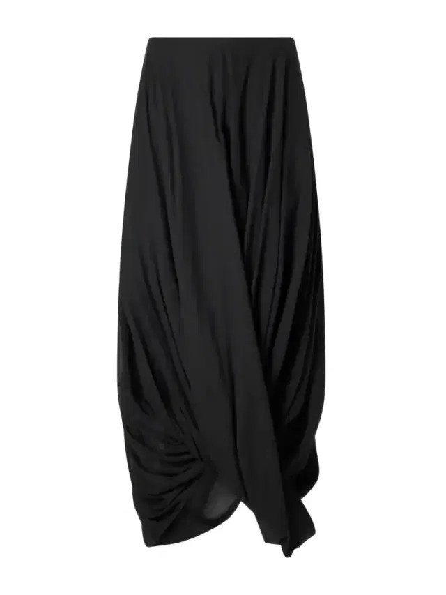 Cocoon Draped Lyocell And Organic Cotton-blend Maxi Skirt