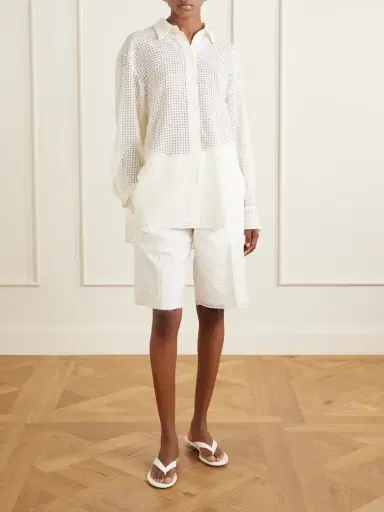 Another Tomorrow Gingham Point D’esprit Blouse | Thumbnail 6 Another Tomorrow Gingham Point D’esprit Blouse | Thumbnail 6