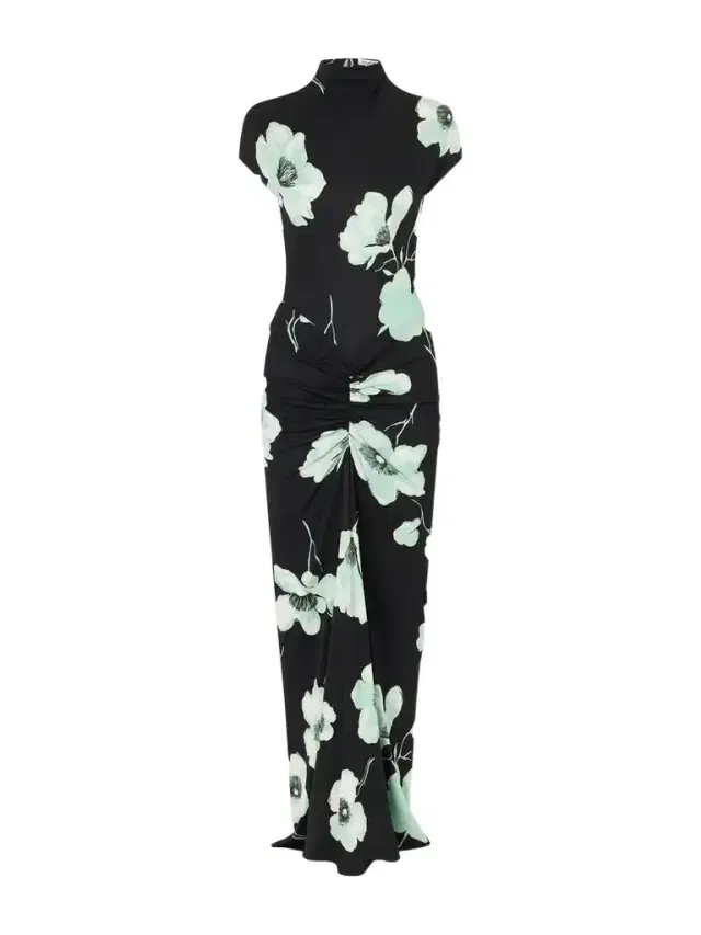 Alaïa Jersey Floral-print Maxi Dress