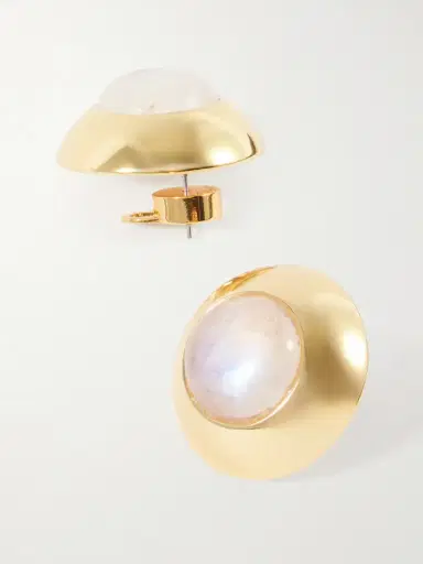 Julietta plated And Moonstone Earrings | Thumbnail 3