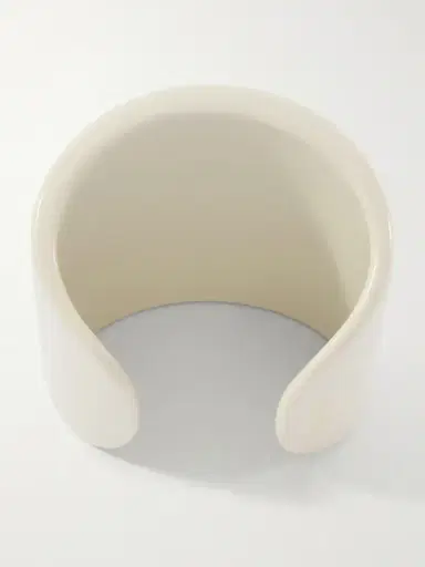 Julietta Nera Rhodium-pleated, Resin And Onyx Cuff | Thumbnail 3 Julietta Nera Rhodium-pleated, Resin And Onyx Cuff | Thumbnail 3