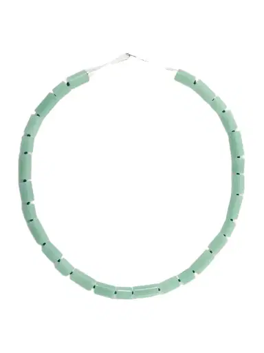 LIÉ STUDIO The Sadie Sterling Silver Aventurine Beaded Necklace | Thumbnail 1