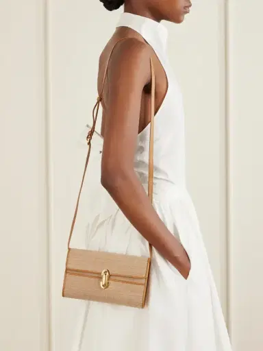 Savette Symmetry Leather-trimmed Canvas Mini Shoulder Bag | Thumbnail 2