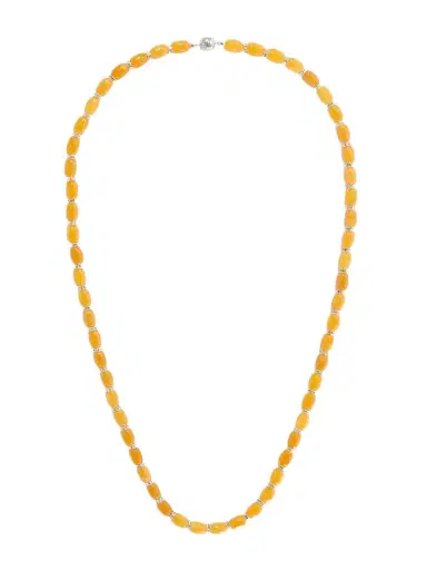 Julietta Donna Rhodium-pleated, Rhodochrosite And Crystal Beaded Necklace | Thumbnail 1 Julietta Donna Rhodium-pleated, Rhodochrosite And Crystal Beaded Necklace | Thumbnail 1