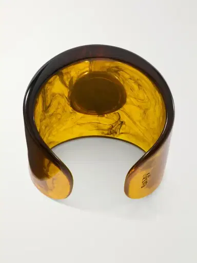 Julietta Nera Rhodium-plated, Onyx And Resin Cuff | Thumbnail 3