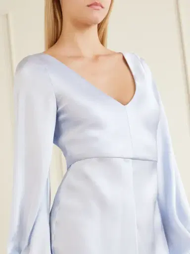 Gabriela Hearst Peyton Knotted Cut-out Satin-silk Maxi Dress | Thumbnail 4