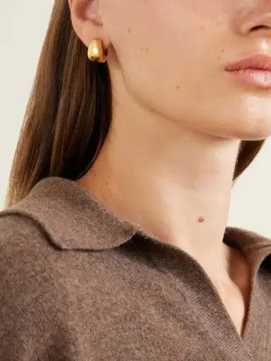 LIÉ STUDIO The Violet Gold-plated Sterling Silver Hoop Earrings | Thumbnail 2