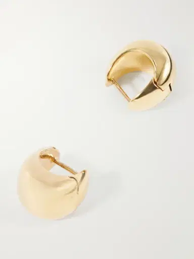 LIÉ STUDIO The Violet Gold-plated Sterling Silver Hoop Earrings | Thumbnail 3