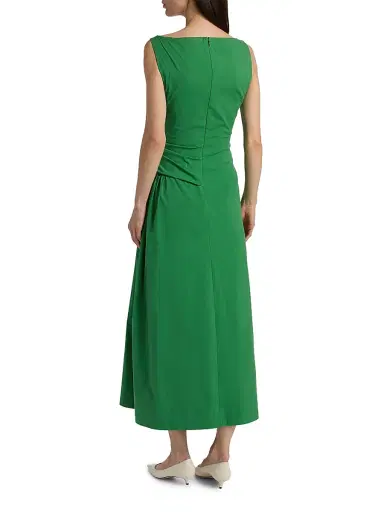 Lela Rose Women's Poplin Cotton-Blend Flounce Midi-Dress - Fern - Size 16 | Thumbnail 5 Lela Rose Women's Poplin Cotton-Blend Flounce Midi-Dress - Fern - Size 16 | Thumbnail 5