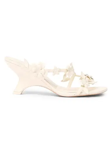 Simkhai Women's Willow 75MM Floral-Appliqué Leather Wedge Sandals | Thumbnail 1 Simkhai Women's Willow 75MM Floral-Appliqué Leather Wedge Sandals | Thumbnail 1
