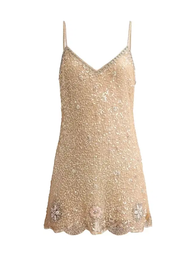 Women's Lyrica Embellished Mini Dress - Sunlit Sand