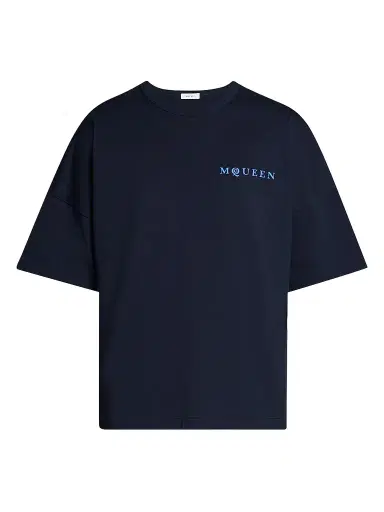 McQueen Men's Logo Cotton Crewneck T-Shirt - Black Multi | Thumbnail 1