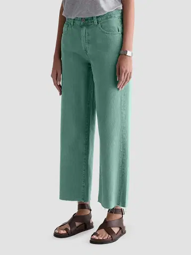 AG Jeans Women's Saige Cotton Wide-Leg Crop Jeans | Thumbnail 4
