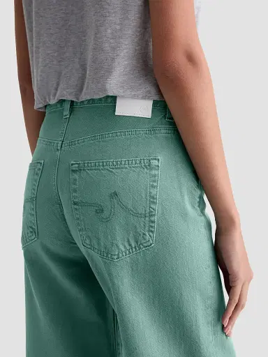 AG Jeans Women's Saige Cotton Wide-Leg Crop Jeans | Thumbnail 6