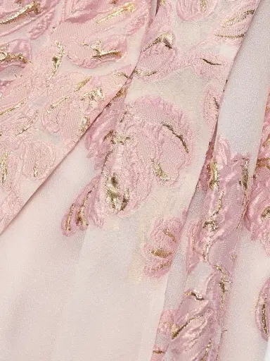 Teri Jon by Rickie Freeman Women's Brocade Shirtwaist Gown - Blush - Size 16 | Thumbnail 7
