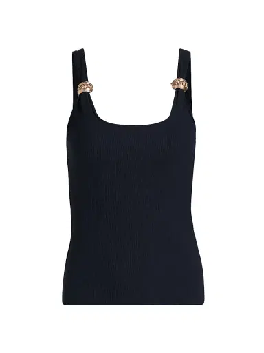 Generation Love Women's Hara Rib-Knit Tank - French Navy - Size Large | Thumbnail 1 Generation Love Women's Hara Rib-Knit Tank - French Navy - Size Large | Thumbnail 1
