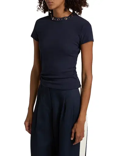 Generation Love Women's Tate Grommet Rib-Knit Top | Thumbnail 4