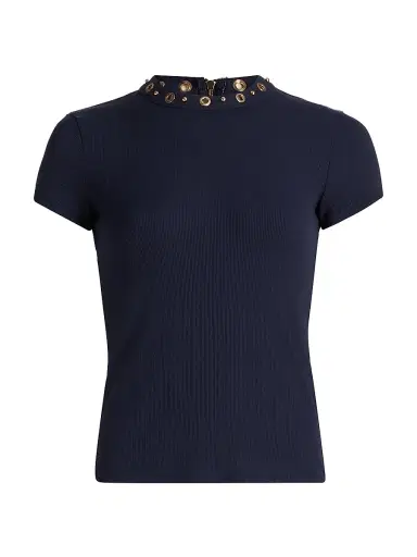 Generation Love Women's Tate Grommet Rib-Knit Top | Thumbnail 1