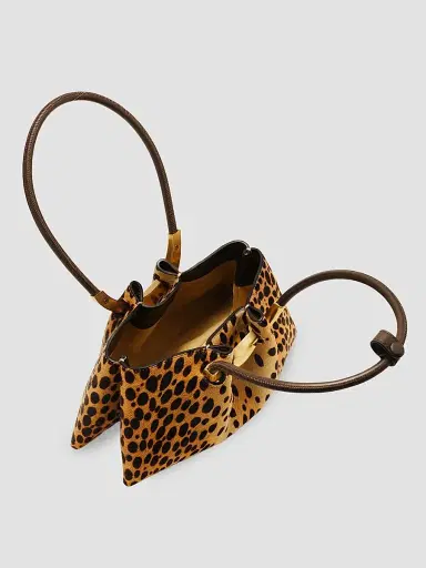 Cult Gaia Women's Asa Cheetah Print Hair-On-Hide Shoulder Bag - Cheetah | Thumbnail 4