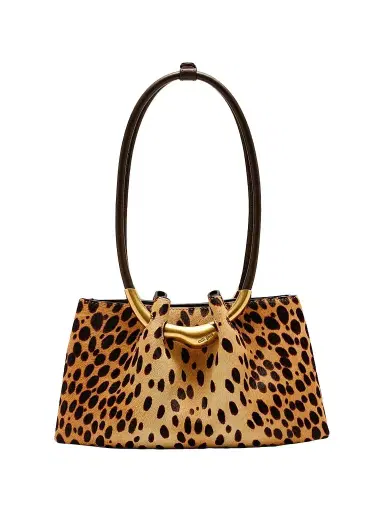 Cult Gaia Women's Asa Cheetah Print Hair-On-Hide Shoulder Bag - Cheetah | Thumbnail 1
