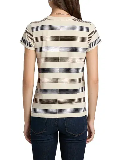 rag & bone Women's The Slub Striped Cotton T-Shirt - Multi | Thumbnail 5 rag & bone Women's The Slub Striped Cotton T-Shirt - Multi | Thumbnail 5