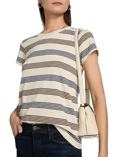 rag & bone Women's The Slub Striped Cotton T-Shirt - Multi | Thumbnail 6 rag & bone Women's The Slub Striped Cotton T-Shirt - Multi | Thumbnail 6
