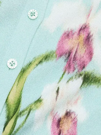Oscar de la Renta Women's Chiné Flower Knit Cardigan - Saltwater Multi - Size XL | Thumbnail 7