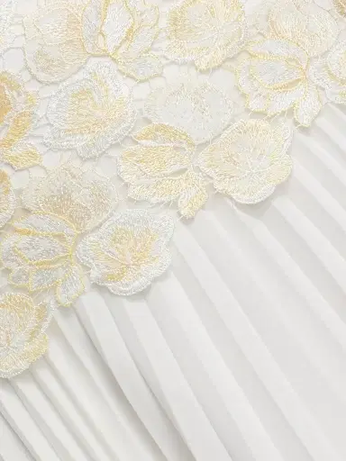 Milly Women's Maggie Embroidered Pleated Minidress - Ecru | Thumbnail 7