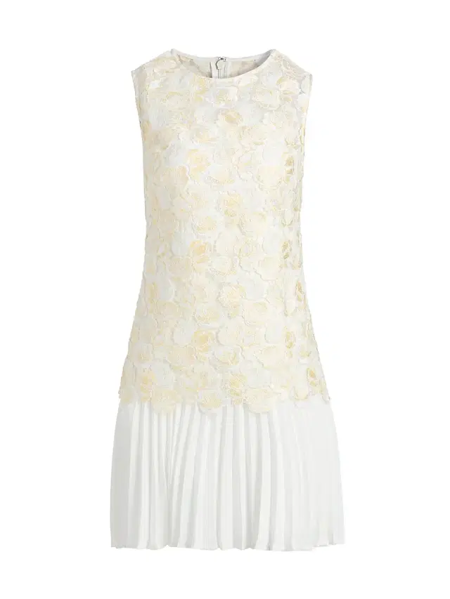 Women's Maggie Embroidered Pleated Minidress - Ecru
